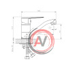 Смеситель Rossinka S35-22 для раковины