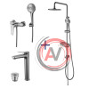 Комплект для ванной комнаты Lemark Bronx LM3789GM '3 в 1'