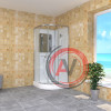 Душевая кабина 90*90*200 RGW AN-208 Полукруг/Мат.хром/Прозрачное/5 мм (3 уп.)