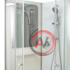 Душевая кабина 90*90*200 RGW AN-208 Полукруг/Мат.хром/Прозрачное/5 мм (3 уп.)