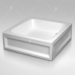 Душевой поддон  80*80*15 h27 RGW B/CL-S-A /Квадрат Ø60 Акриловый (FW5-5)