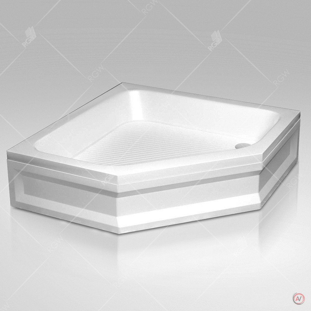 Душевой поддон 90*90*15 h27 RGW BT/CL-S-A /Трапеция Ø60 Акриловый (FW5-5)