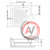 Душевой поддон 90*90*15 h27 RGW BT/CL-S-A /Трапеция Ø60 Акриловый (FW5-5)