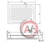 Душевой поддон 70*90*15 h 27 RGW B/CL-S-A /Прямоуг Ø60 Акриловый (FW5-5)