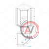 Душевой уголок 80*80*195 RGW PA-81 Трапеция/Хром/Матовое/6 мм (Easy)