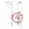Душевая стойка RGW SP-04 B Черный 150*20 Головной душ (ручной душ 3 г/м форсунки)