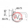 Смеситель встраеваемый с изливом RGW SP-45-10 B 230*100 мм/черный