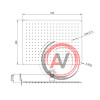 Верхний душ RGW SP-84-50 х30 Прямоугольник/Хром 50*30
