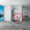 Душевая перегородка 70*195 RGW WA-002 B Чёрный/Матовое/6 мм (690-705) (Easy)