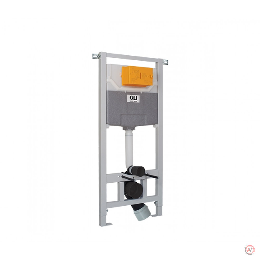 Комплект: Инсталляция OLI 120 ECO Sanitarblock mechanic+Панель слива Slim бел.