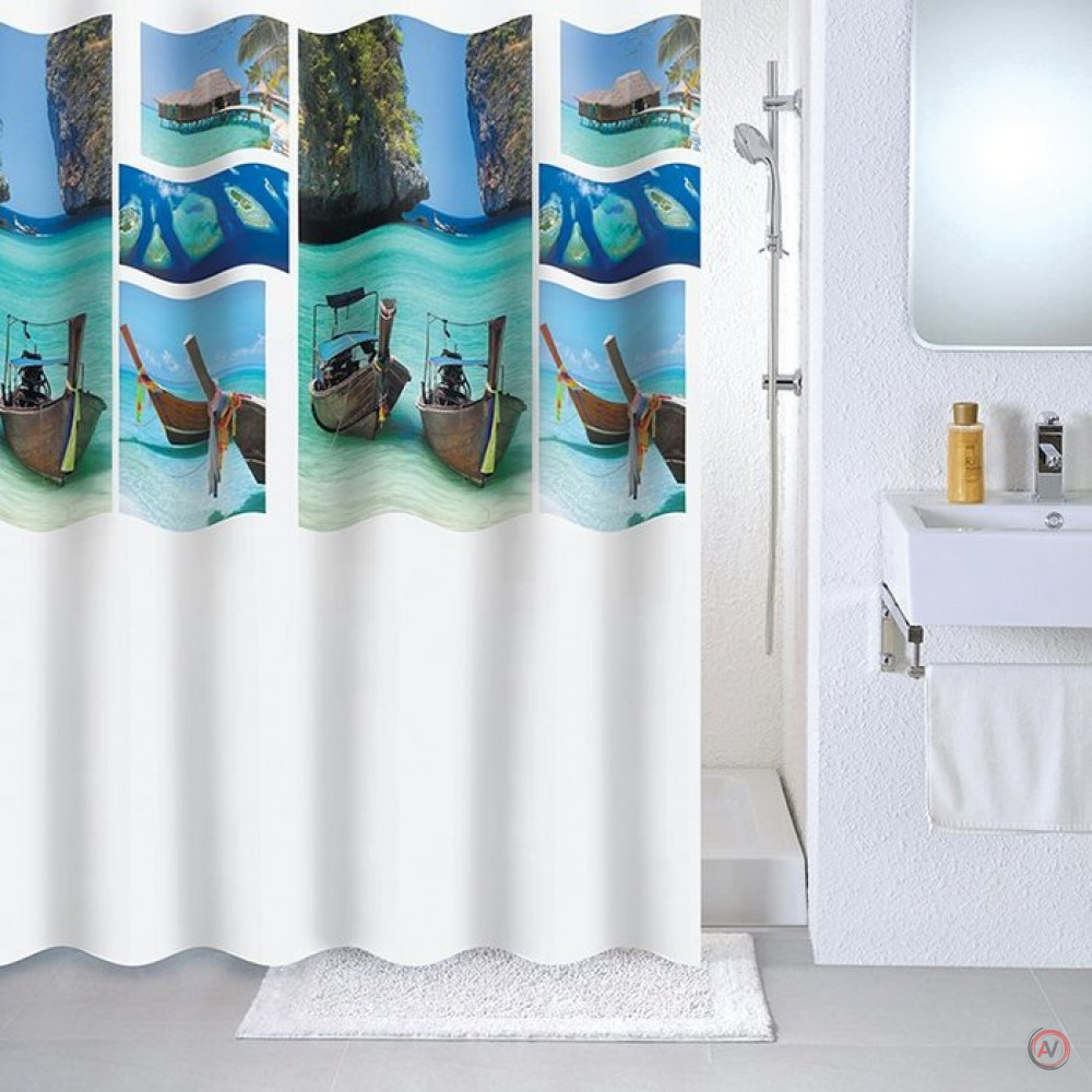 Штора для ванной комнаты, 180*180 см, PEVA, Paradise sky, Milardo, 534V180M11