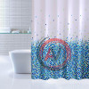 Штора для ванной комнаты, 180*200 см, полиэстер, Blue Pixels, IDDIS, 600P18Ri11