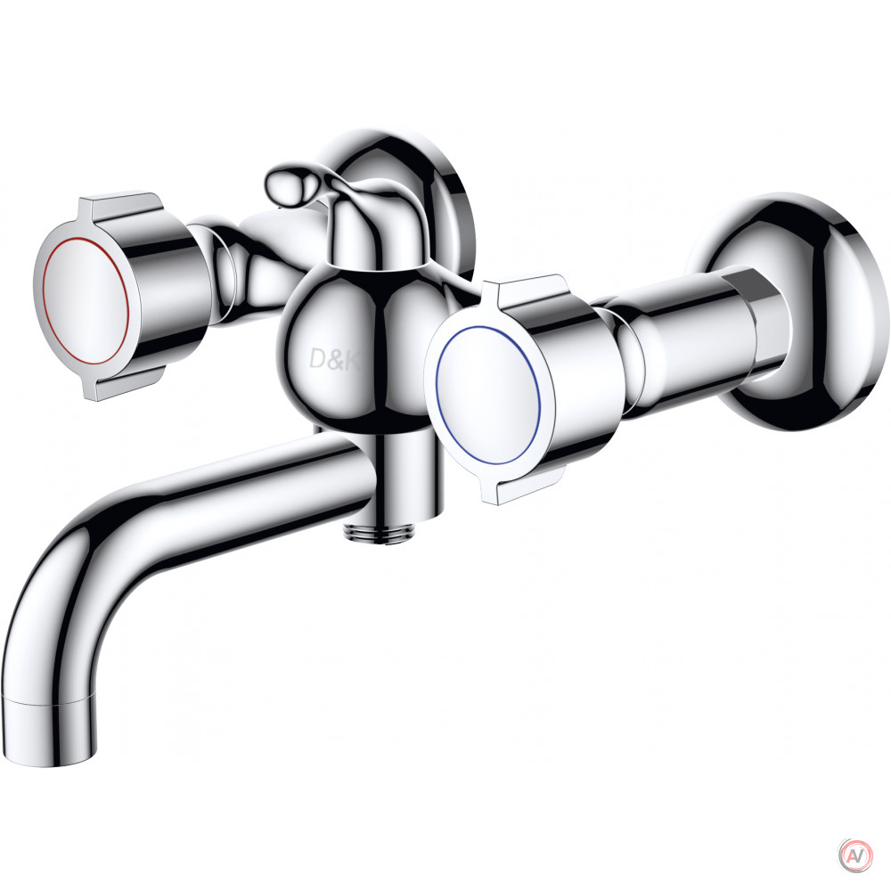 Смеситель для ванны с душем D&K Hessen.Torhall DA1413241 короткий излив хром