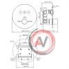 Dinkel 5844 Thermo Термостатический смеситель для ванны и душа