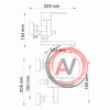 Alme 1501 Смеситель для ванны с коротким изливом