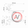 Alme 1502L Смеситель для ванны с длинным изливом