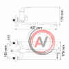 Isen 2602L Смеситель для ванны с длинным изливом