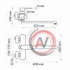 Dinkel 5802L Смеситель для ванны с длинным изливом