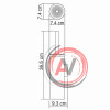 K-1057 Щетка для унитаза подвесная