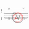 Oder K-3044 Полка стеклянная с бортиком