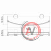 Leine K-5044 (ранее К-5024) Полка стеклянная с бортиком