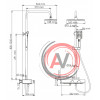 A11401 Thermo Душевой комплект с термостатическим смесителем