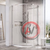 Душевой уголок четверть круга Ravak Blix Slim BLSCP4-90 см блестящий профиль, прозрачное стекло X3BM70C00Z1