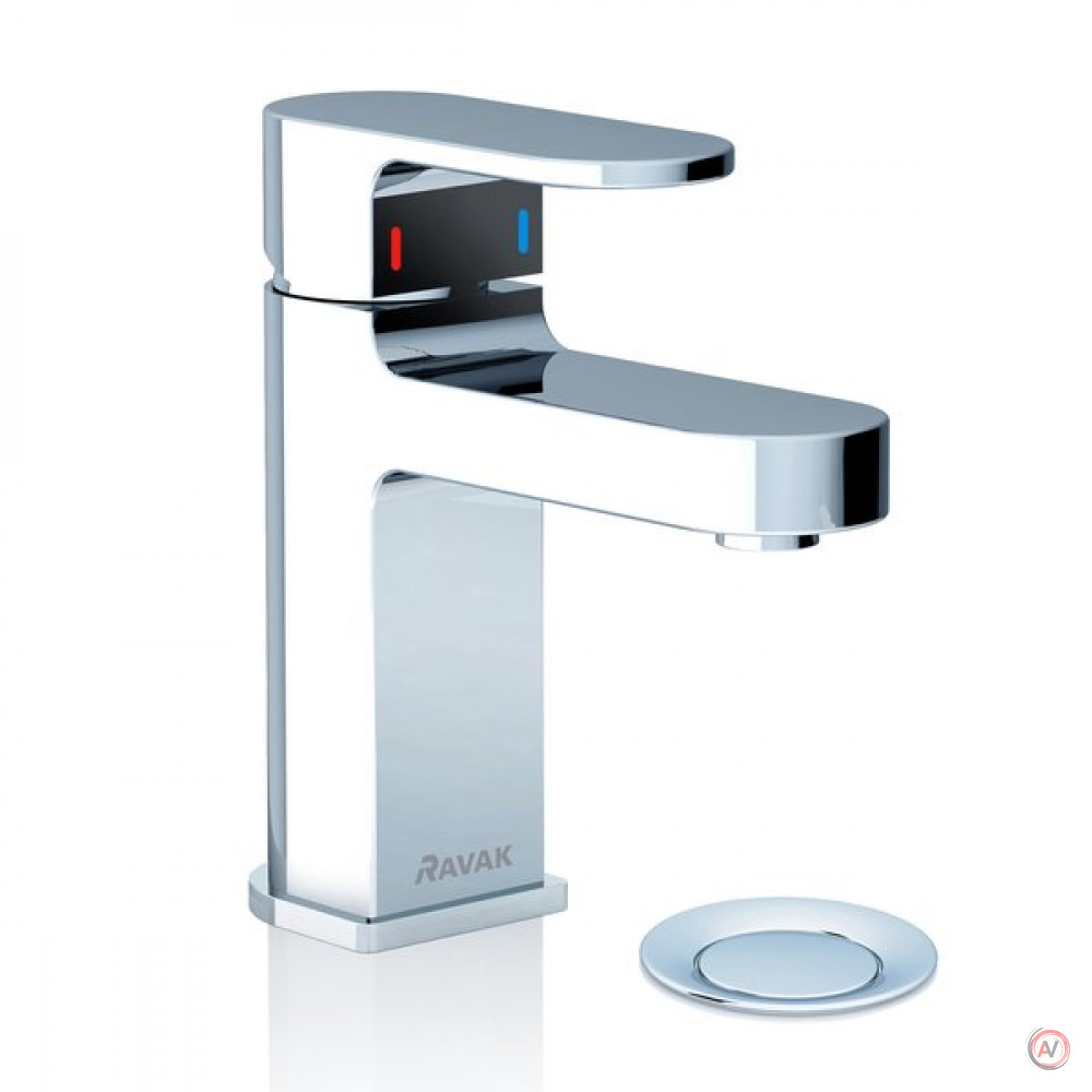 Смеситель для умывальника Ravak Chrome CR 011.00 с донным клапаном X070053