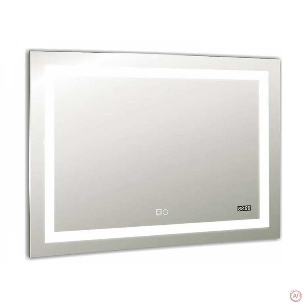 Зеркало с LED подсветкой Адель 800х600 - 3 DORATIZ 2711.906, подогрев, часы, сенсорный выключатель с функцией плавного диммирования