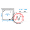 Душевое ограждение Aquaton Lax SQR R квадратное 90х90х200 1AX018SSXX000