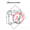 Душевой поддон Aquaton Калифорния 80x80 в четверть круга белый 1A713936CA010