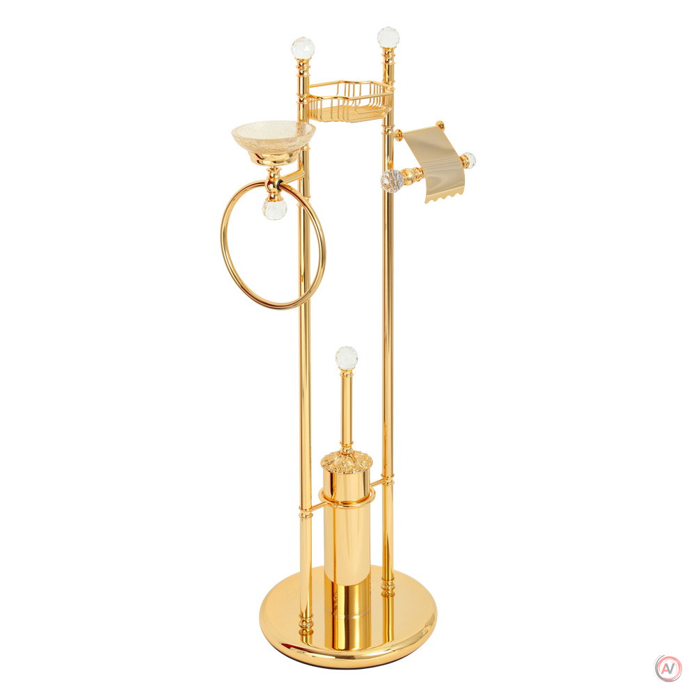 CRISTALIA Стойка 4-х функциональная H100 см, золото/SWAROVSKI