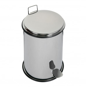 COMPLEMENTI Ведро мусорное 5л, D21, H32 cm, хром