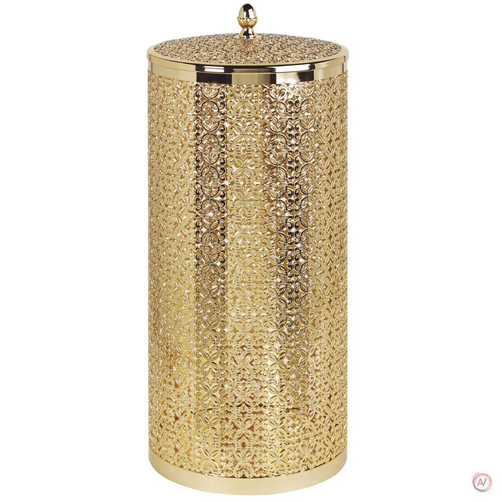 COMPLEMENTI Корзина для белья ажурная 22 литра, D23, H56 cm, золото