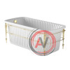 OLIVIA CONSOLE Ванна 174x83хH66 см. белая, панель белая, консоль, слив/перелив золото