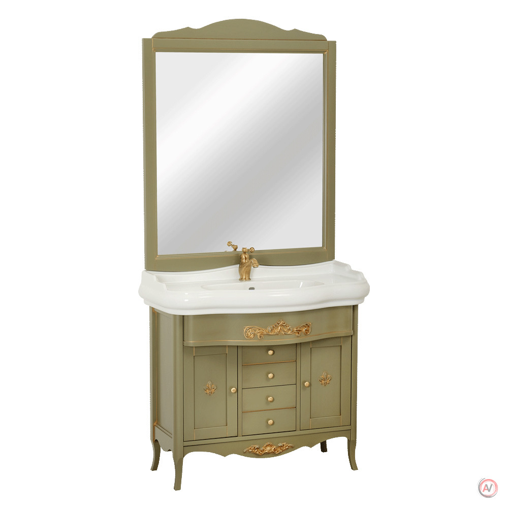 BELLA Зеркало прямоугольное 96xH114x3 см, цвет: OLIVA