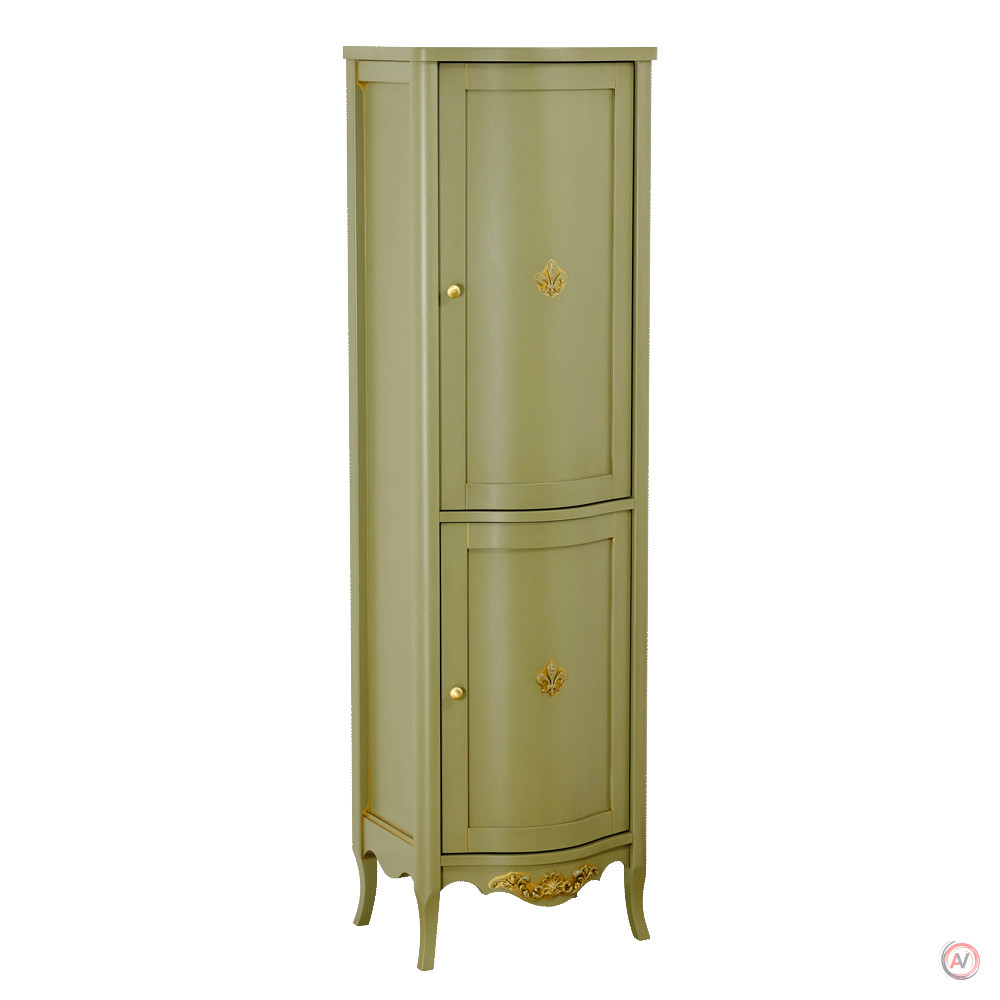 BELLA Пенал 2 двери DX (филенчатые с лилией) 49xH170x43 см, цвет: OLIVA