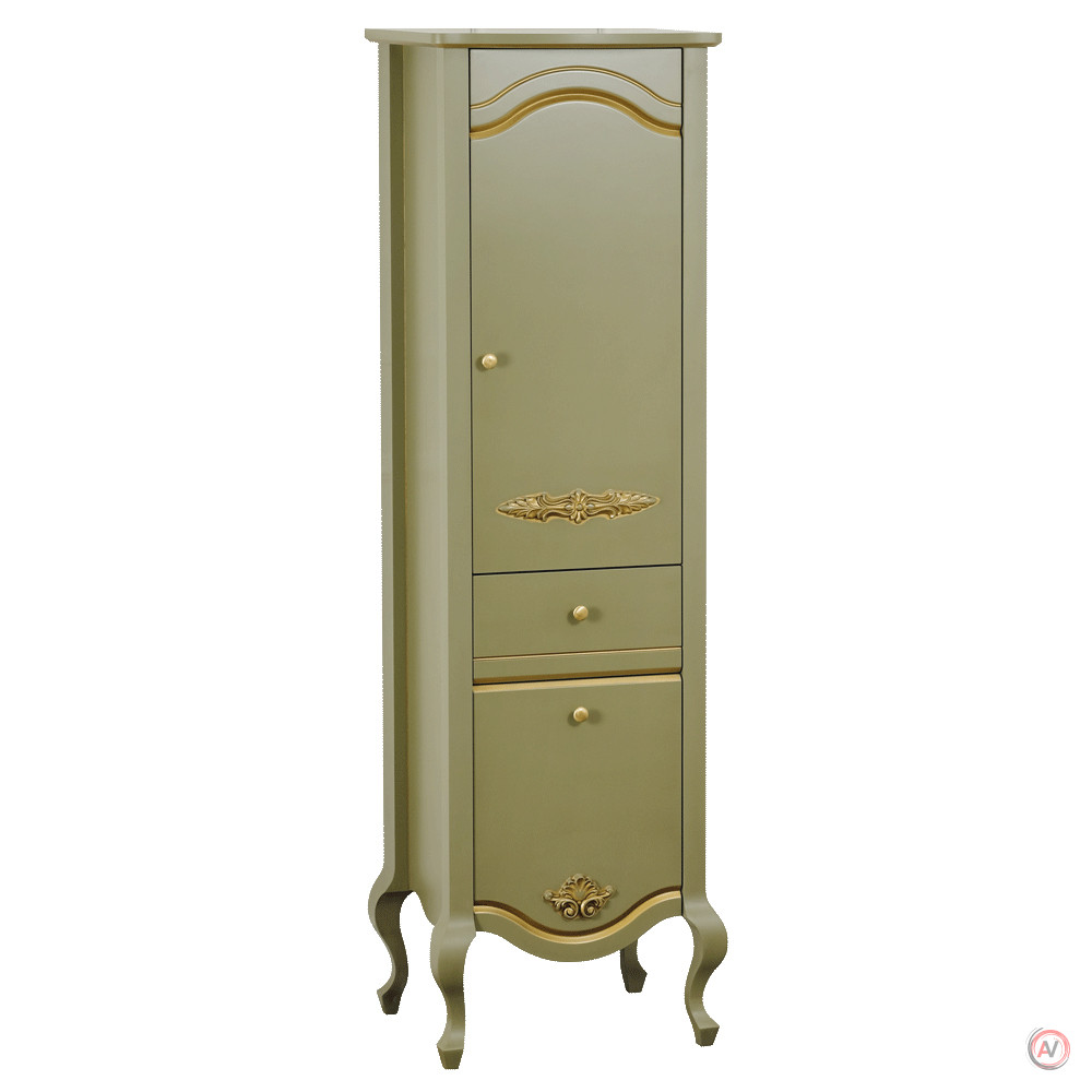IMPERO Пенал L49xH161xP44 см. DX. 1 ящик 2 двери, цвет: OLIVA