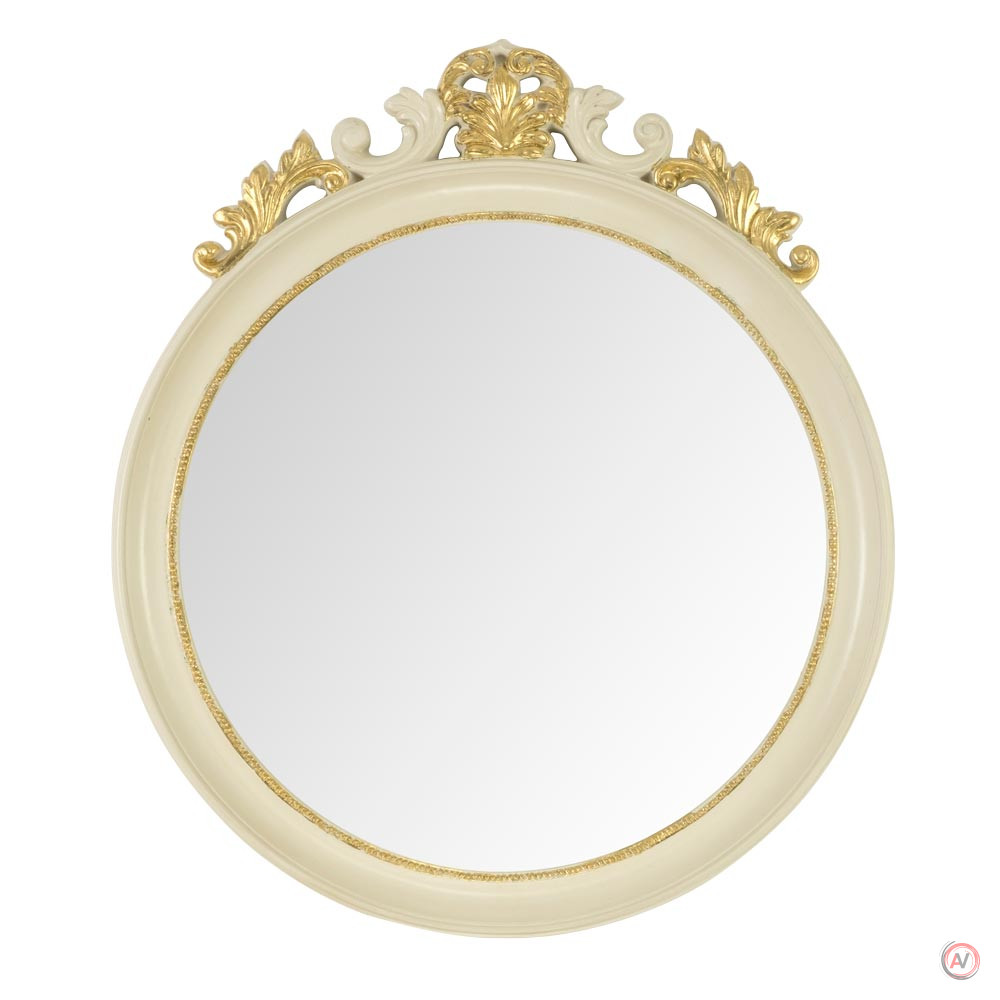 Зеркало круглое h66хL57,5xP4 cm, Avorio Dorato