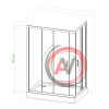 Душевой уголок Royal Bath RB HPD-C-CH 110х90х185 (рифленое)