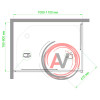 Душевой уголок Royal Bath RB HPD-T 110х80х185 (прозрачное)