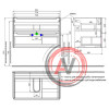 Тумба подвесная, белый, 80 см, Edifice, IDDIS, EDI80W0i95. Подходит умывальник 0108000i28