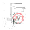 Смеситель DECOROOM DR20011 одноручный для умывальника монолитный