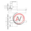 Смеситель DECOROOM DR20043 одноручный для ванны универсальный с поворотным изливом 300 мм