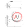Смеситель DECOROOM DR22043 одноручный для ванны универсальный с поворотным изливом 300 мм