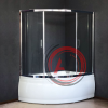 Душевая штора Royal Bath RB 150ALP-T-CH (хром/6мм прозрачное)