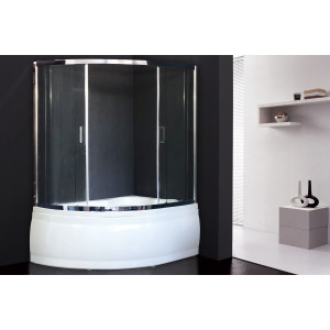 Душевая штора Royal Bath  RB 150ALP-T-CH (хром/6мм прозрачное)