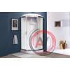 Душевая кабина Royal Bath RB 90HK1-M-CH (матовое)