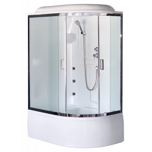 Душевая кабина Royal Bath  RB 8120BK2-M-CH (матовое) левая