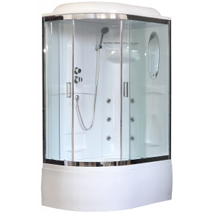 Душевая кабина Royal Bath  RB 8120BK2-T-CH (прозрачное) правая